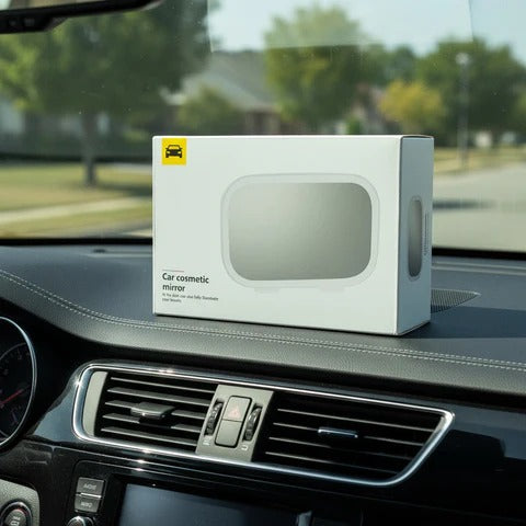 Premium LED Car Sun Visor Makeup Mirror | Rechargeable • Touch Sensor • 3 Lighting Modes