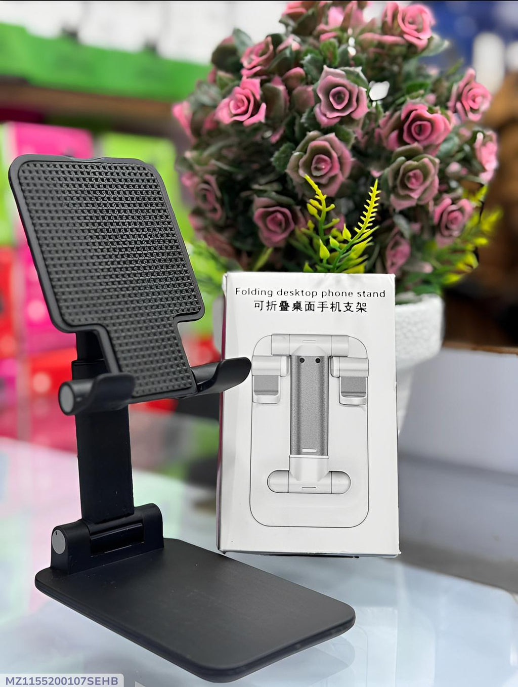 Premium Foldable Desktop Stand for Phones & Tablets | Height Adjustable, Portable & Universal Compatible