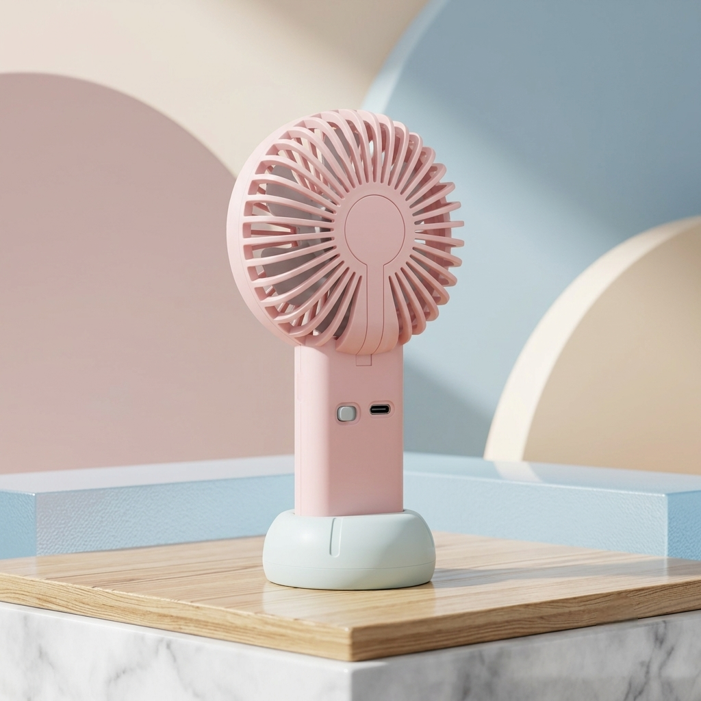 Smart Digital Mini Fan – 100-Speed Rechargeable Portable Cooling Fan with LED Battery Display