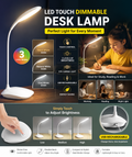 Premium Rechargeable LED Desk Lamp – Touch Sensor, Adjustable Brightness & Eye Comfort