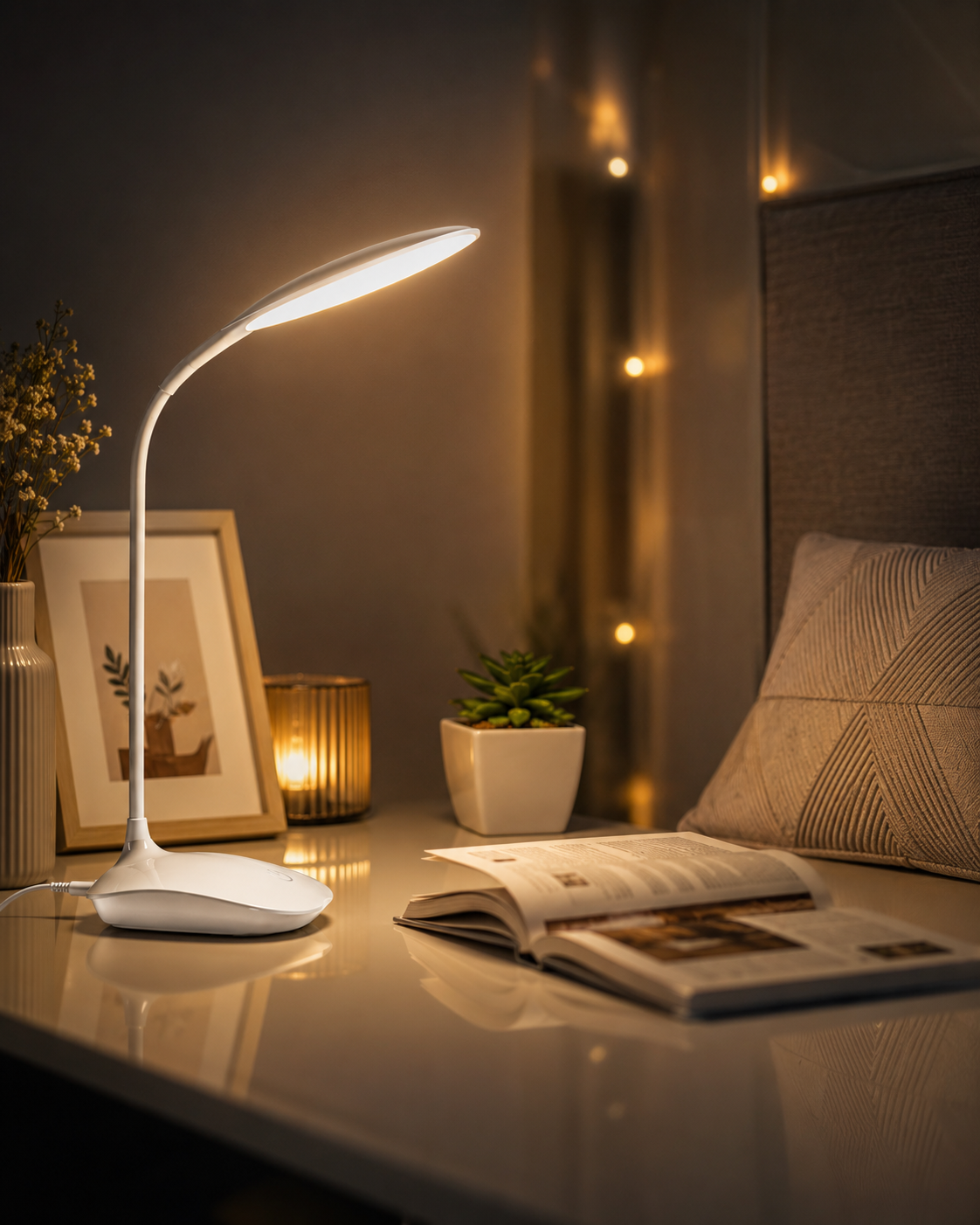 Premium Rechargeable LED Desk Lamp – Touch Sensor, Adjustable Brightness & Eye Comfort