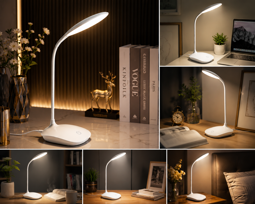 Premium Rechargeable LED Desk Lamp – Touch Sensor, Adjustable Brightness & Eye Comfort