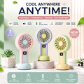 Smart Digital Mini Fan – 100-Speed Rechargeable Portable Cooling Fan with LED Battery Display